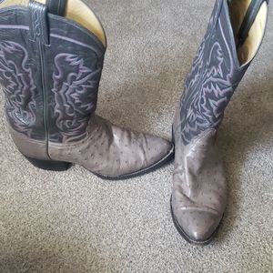 Men's ostrich cowboy boots